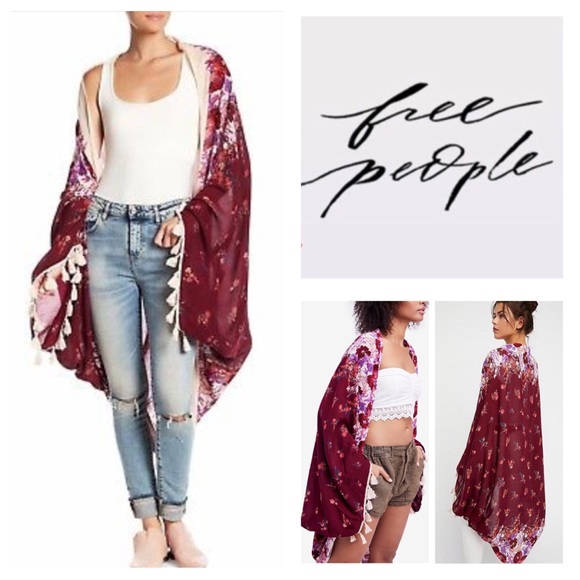 Free People Other - Free People Bali Wrapped In Blooms Shawl.  NWT.